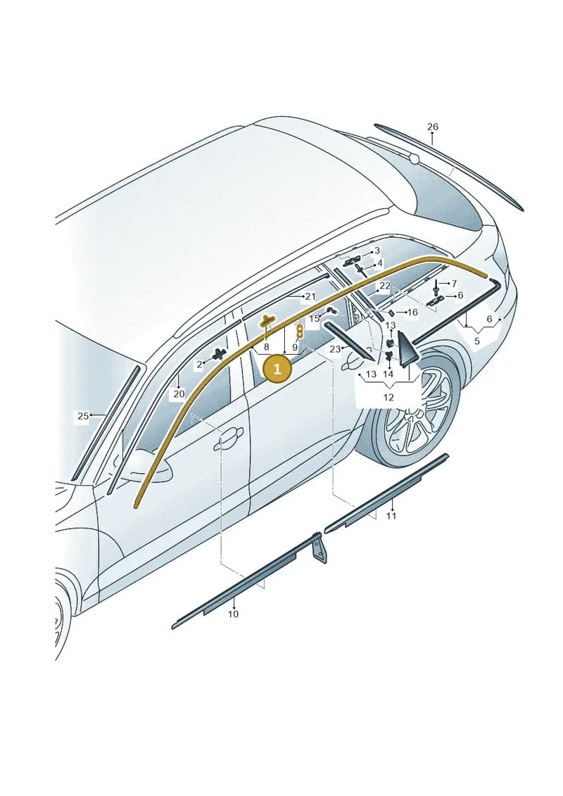 4G5853704F2ZZ — Audi A6 (2014-2018) diagram 798853100, position 1