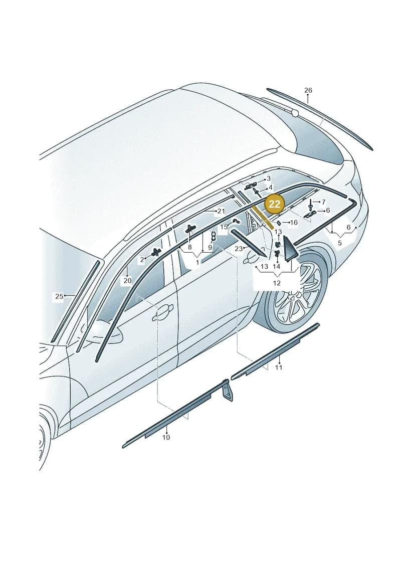 4G5853777 — Audi A6 (2014-2018) diagram 798853100, position 22