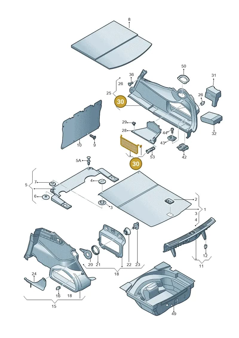 4G58617104PK — Audi A6 (2014-2018) diagram 717863800, position 30