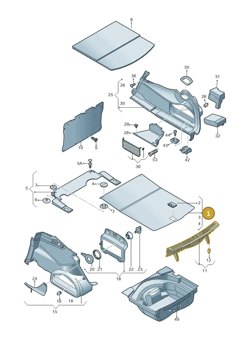 4G5863463F44H — Audi A6 (2014-2018) diagram 717863800, position 1
