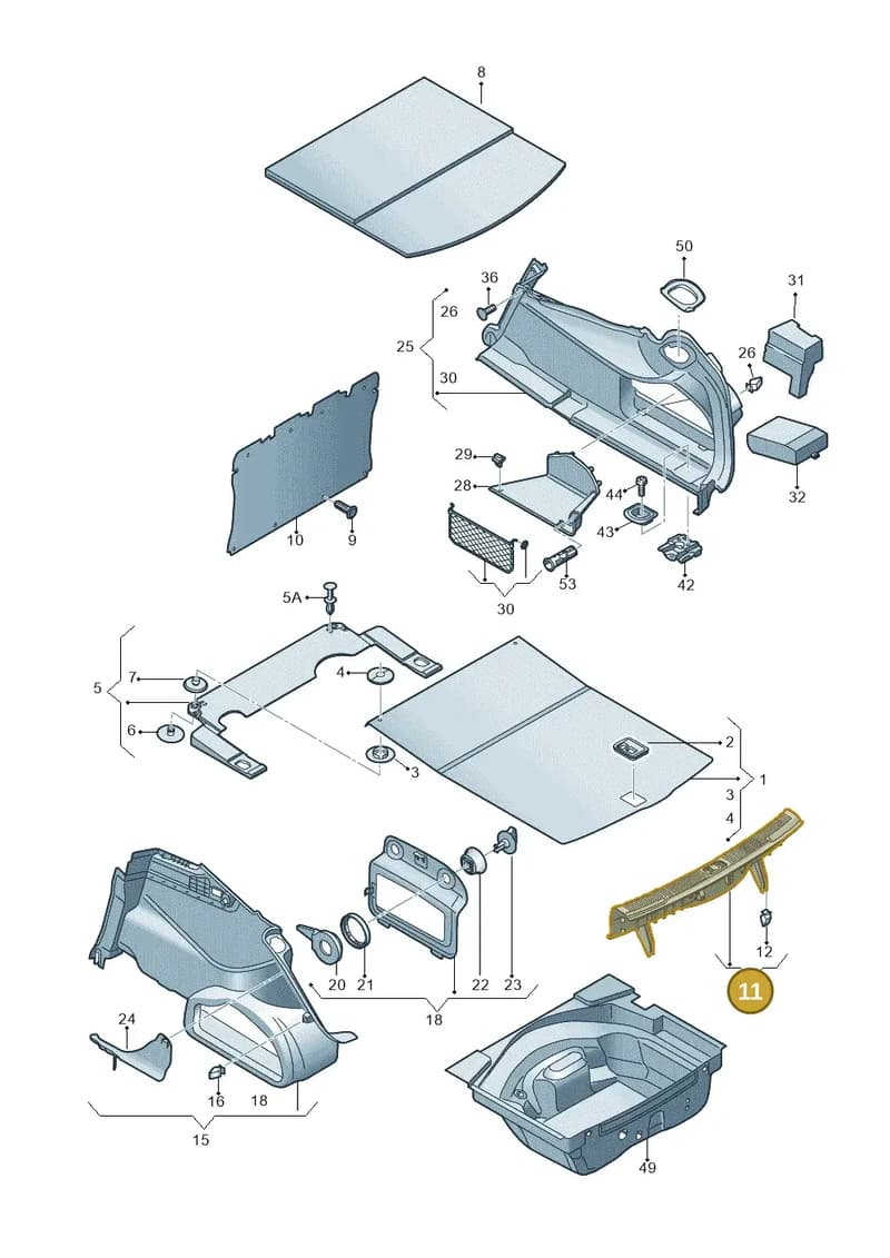 4G5863471C4PK — Audi A6 (2014-2018) diagram 717863800, position 11