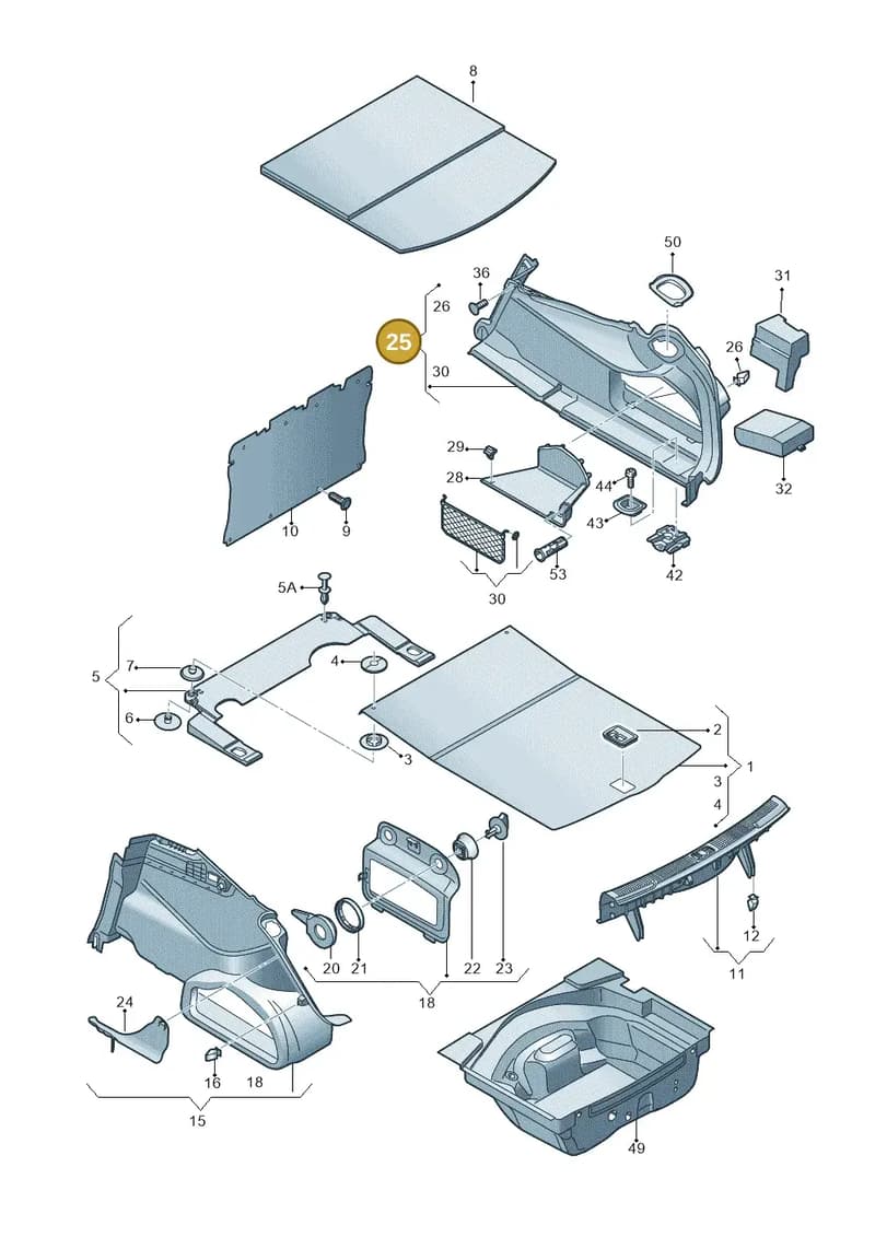 4G5863888F44H — Audi A6 (2014-2018) diagram 717863800, position 25