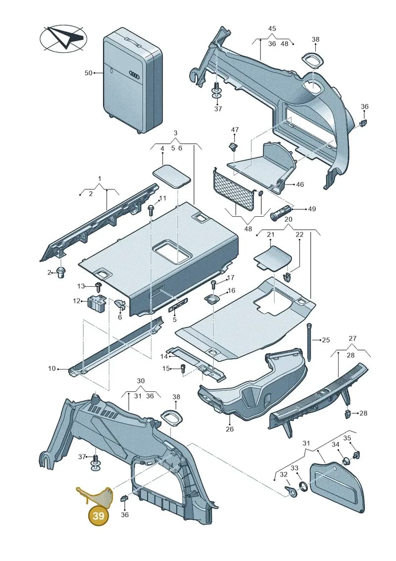 4G5864493 — Audi A6 2.0 tdi (2010-2015) diagram 717863850, position 39