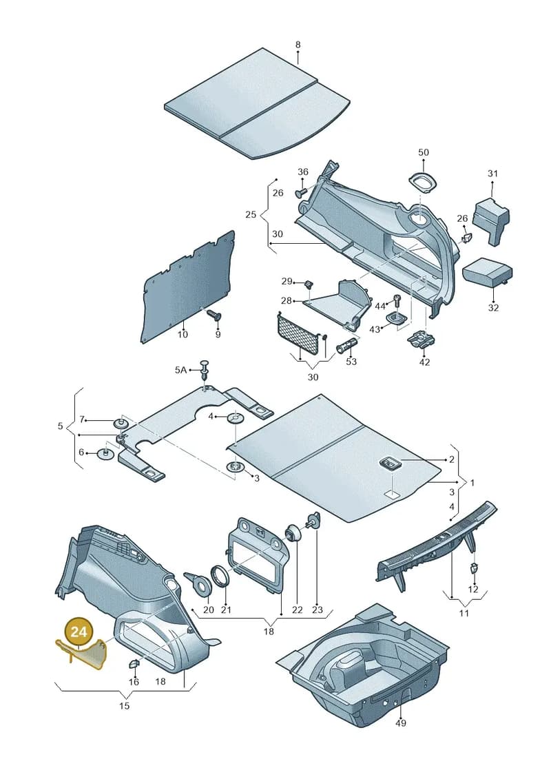 4G5864493 — Audi A6 (2014-2018) diagram 717863800, position 24