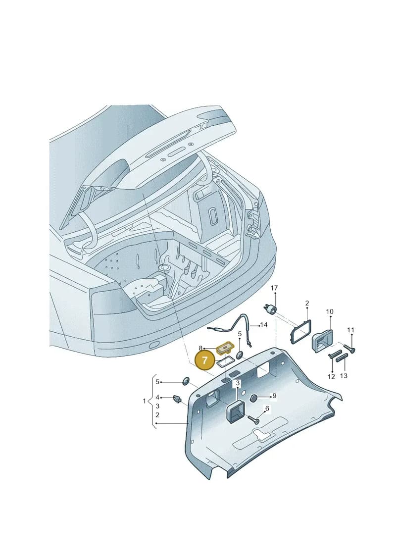 4G5867559 — Audi A6 1.8 (2015-2019) diagram 887867080, position 7