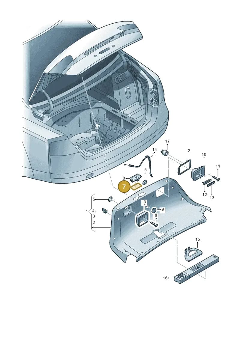 4G5867559 — Audi A6 (2014-2018) diagram 696867800, position 7