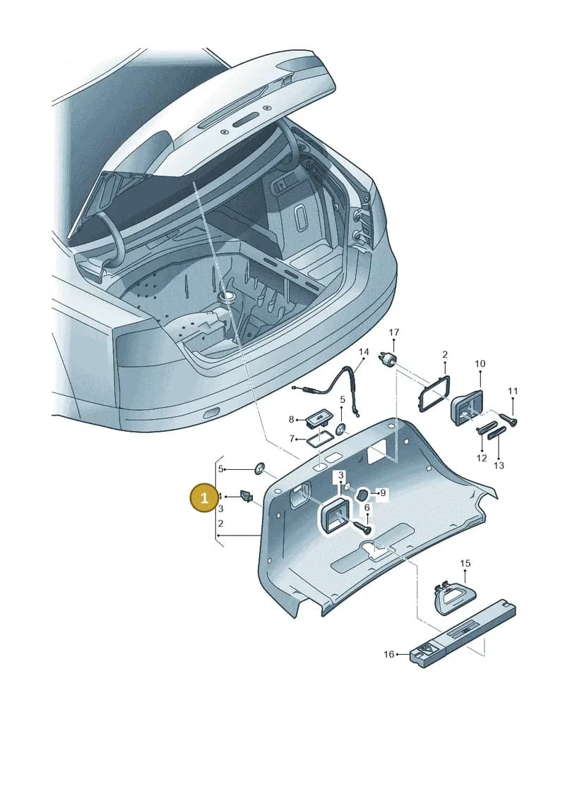 4G5867975G44H — Audi A6 (2014-2018) diagram 696867800, position 1