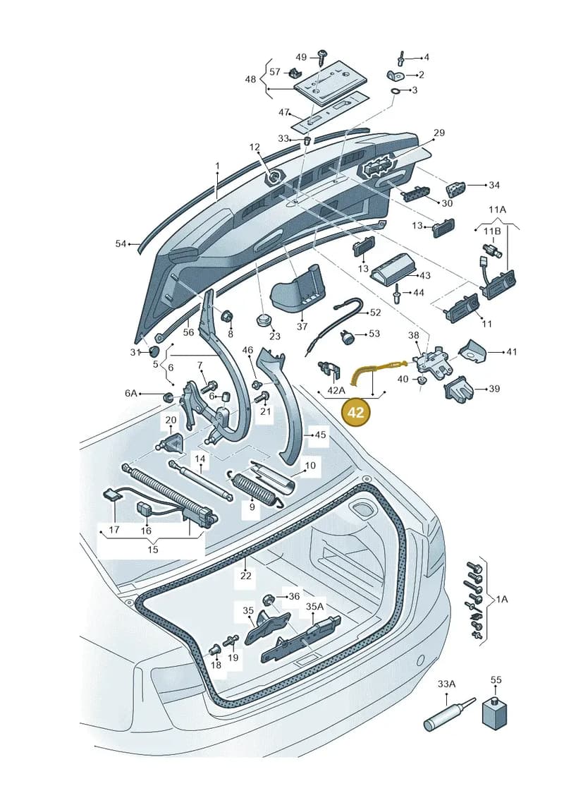 4G5880701A — Audi A6 (2014-2018) diagram 798827000, position 42