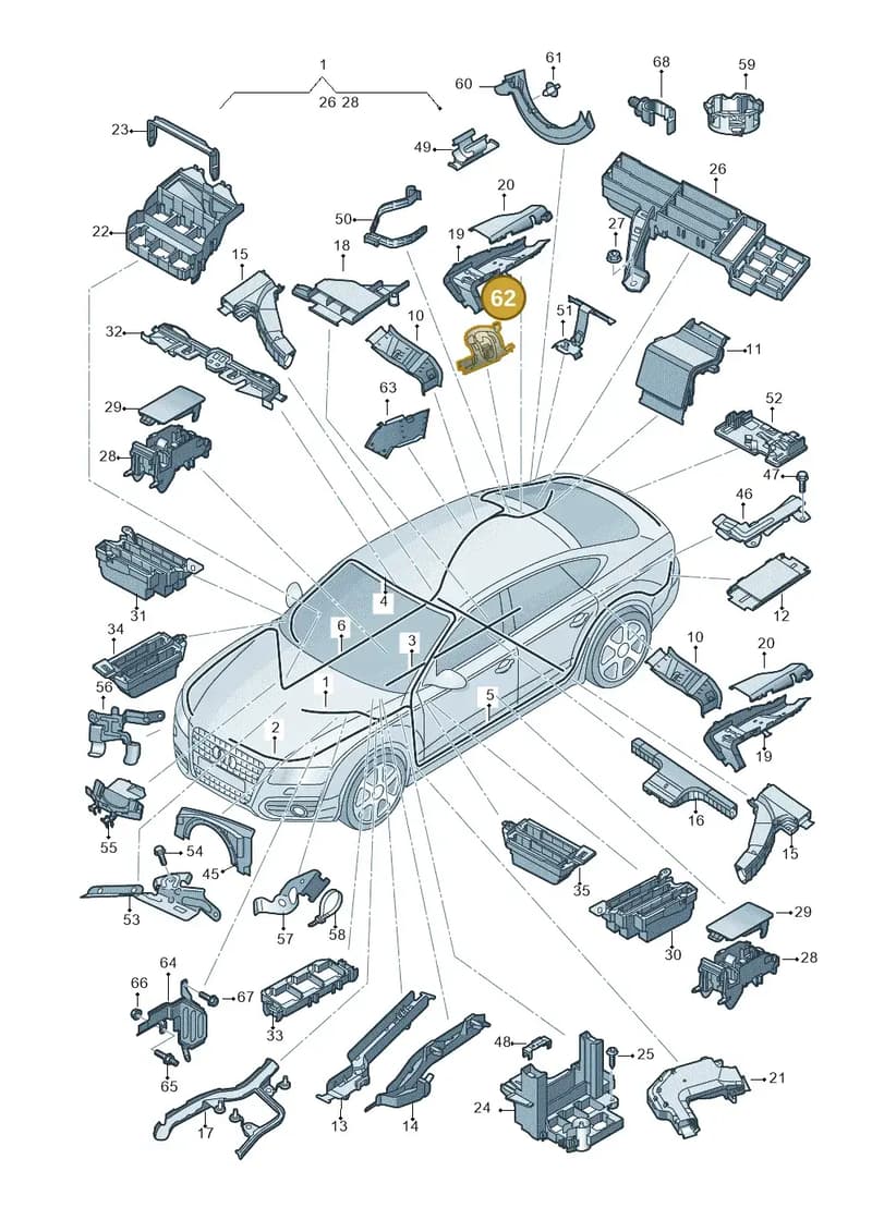 4G5971824 — Audi A6 2.0 tdi (2010-2015) diagram 711971800, position 62