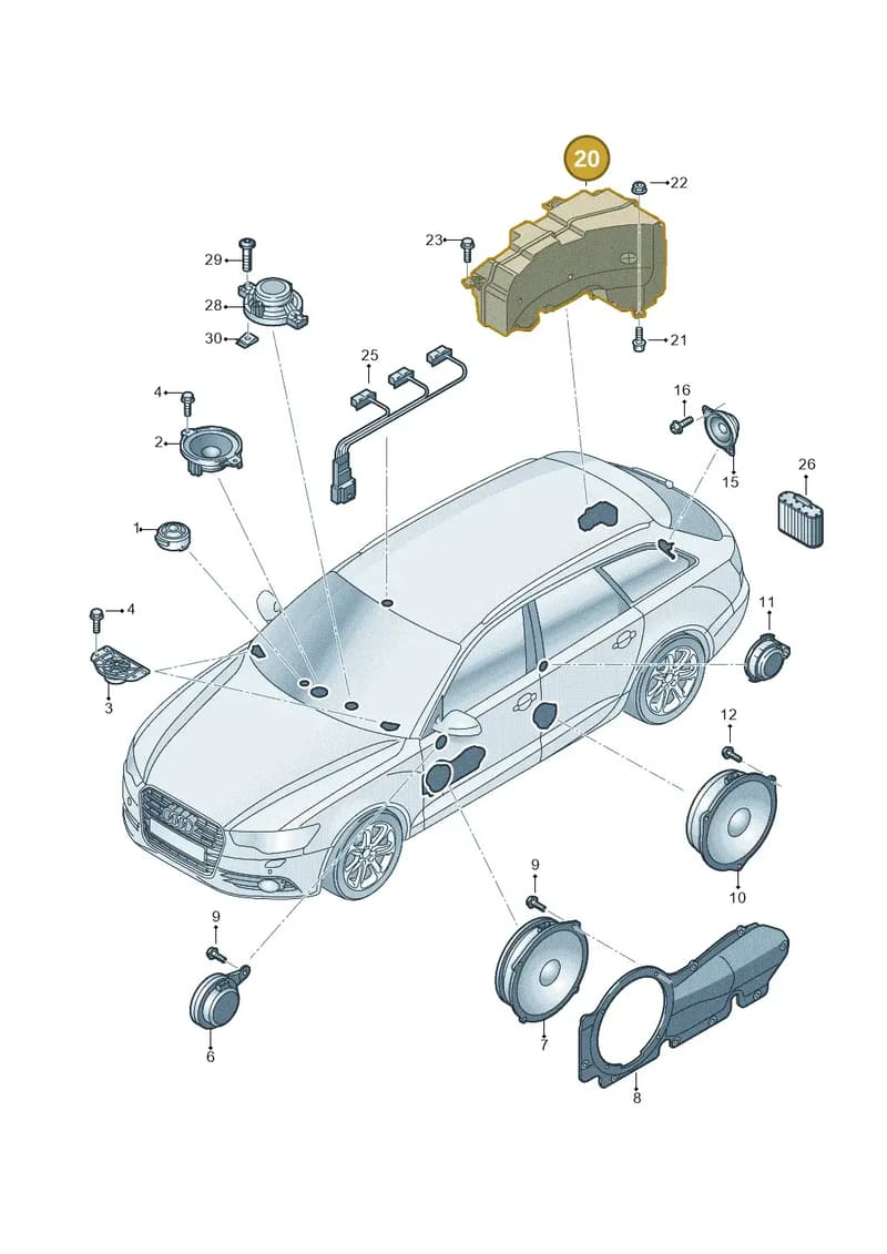 4G8035382 — Audi RS6 Avant (2013-2018) diagram 758035360, position 20