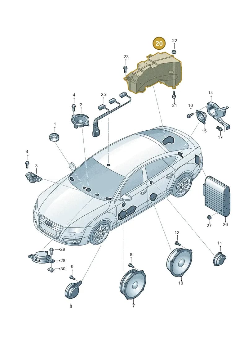 4G8035382 — Audi RS7 Sportback (2013-2018) diagram 765035350, position 20