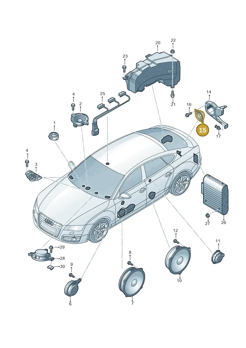 4G8035402 — Audi RS7 Sportback (2013-2018) diagram 765035350, position 15