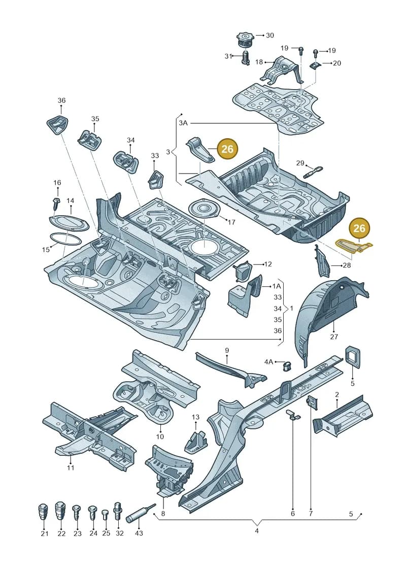 4G8804484 — Audi RS7 Sportback (2013-2018) diagram 765803500, position 26