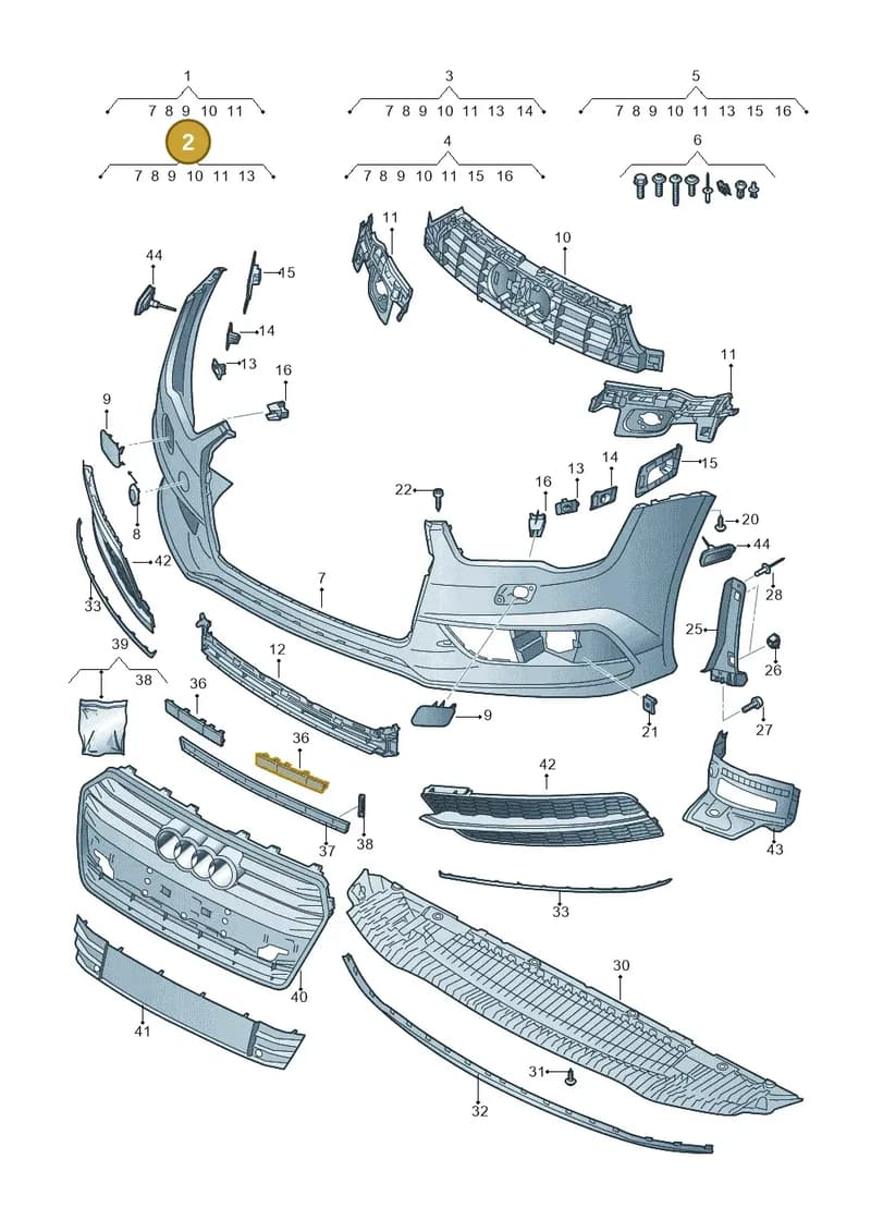 4G8807065BCGRU — Audi A7 Sportback (2014-2018) diagram 788807200, position 2