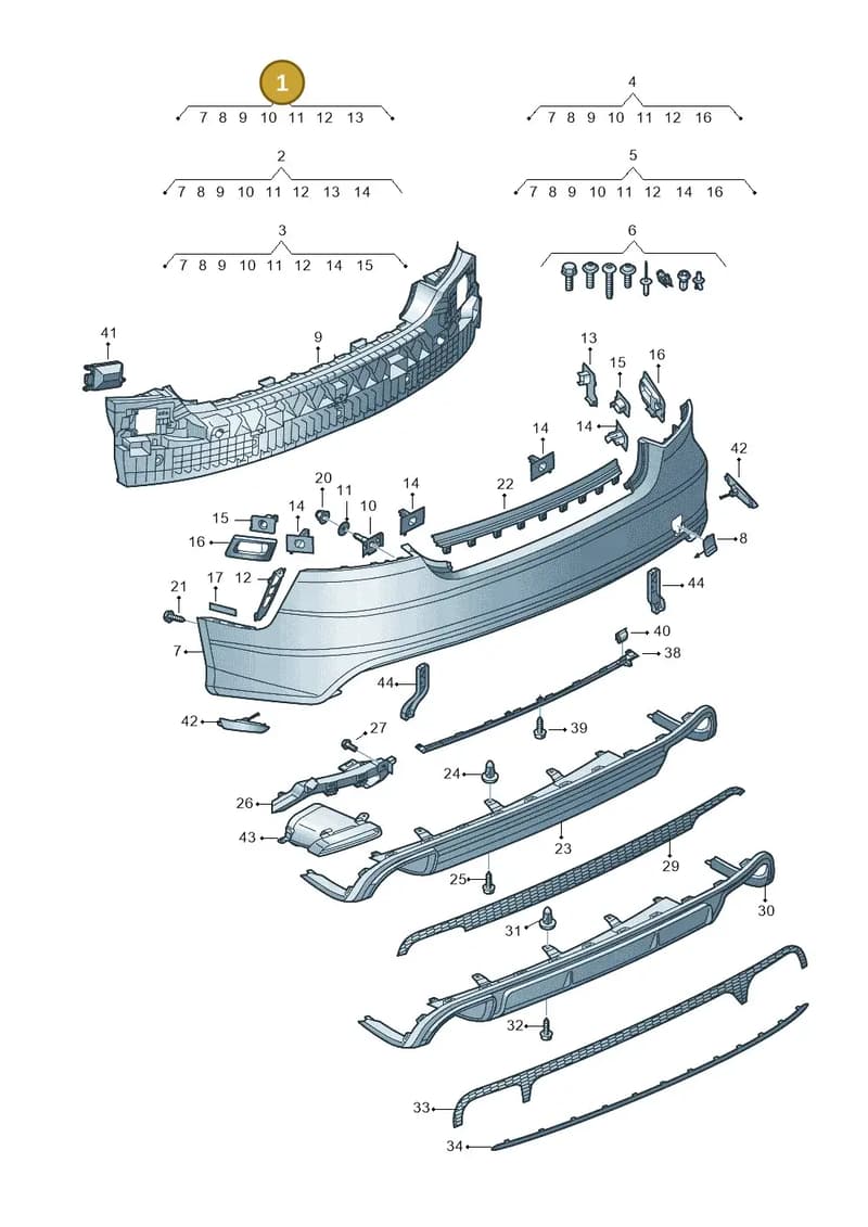 4G8807067APGRU — Audi A7 Sportback (2014-2018) diagram 788807700, position 1