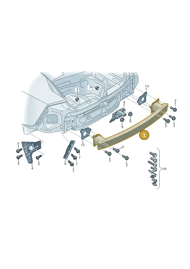 4G8807309 — Audi A7 Sportback (2010-2015) diagram 711807500, position 1