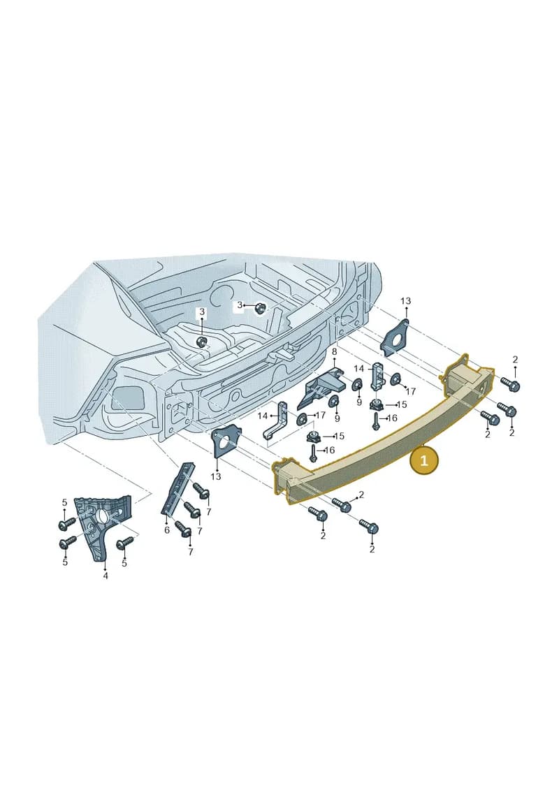 4G8807309 — Audi A7 Sportback (2014-2018) diagram 788807500, position 1