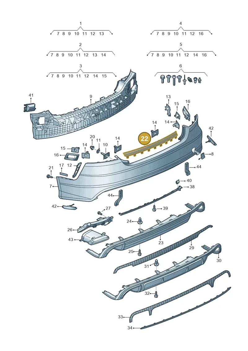 4G8807421A9B9 — Audi A7 Sportback (2014-2018) diagram 788807700, position 22