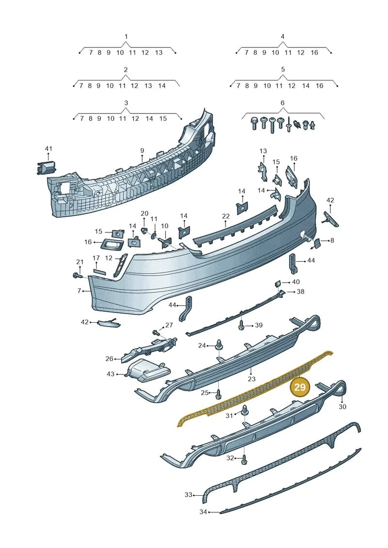 4G8807833C — Audi A7 Sportback (2014-2018) diagram 788807700, position 29