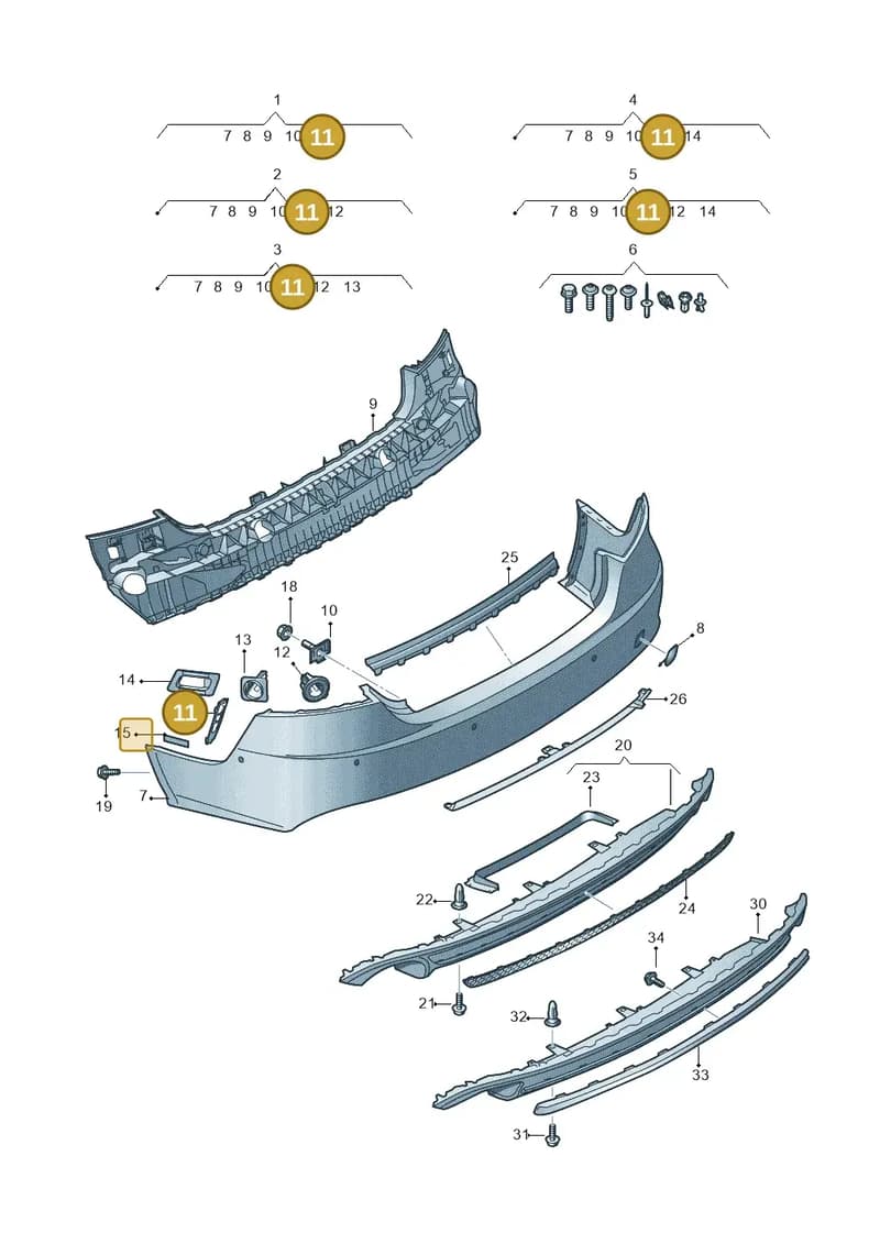 4G8807864 — Audi A7 Sportback (2010-2015) diagram 711807710, position 11
