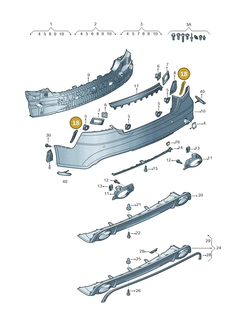 4G8807864 — Audi RS7 Sportback (2013-2018) diagram 765807600, position 18