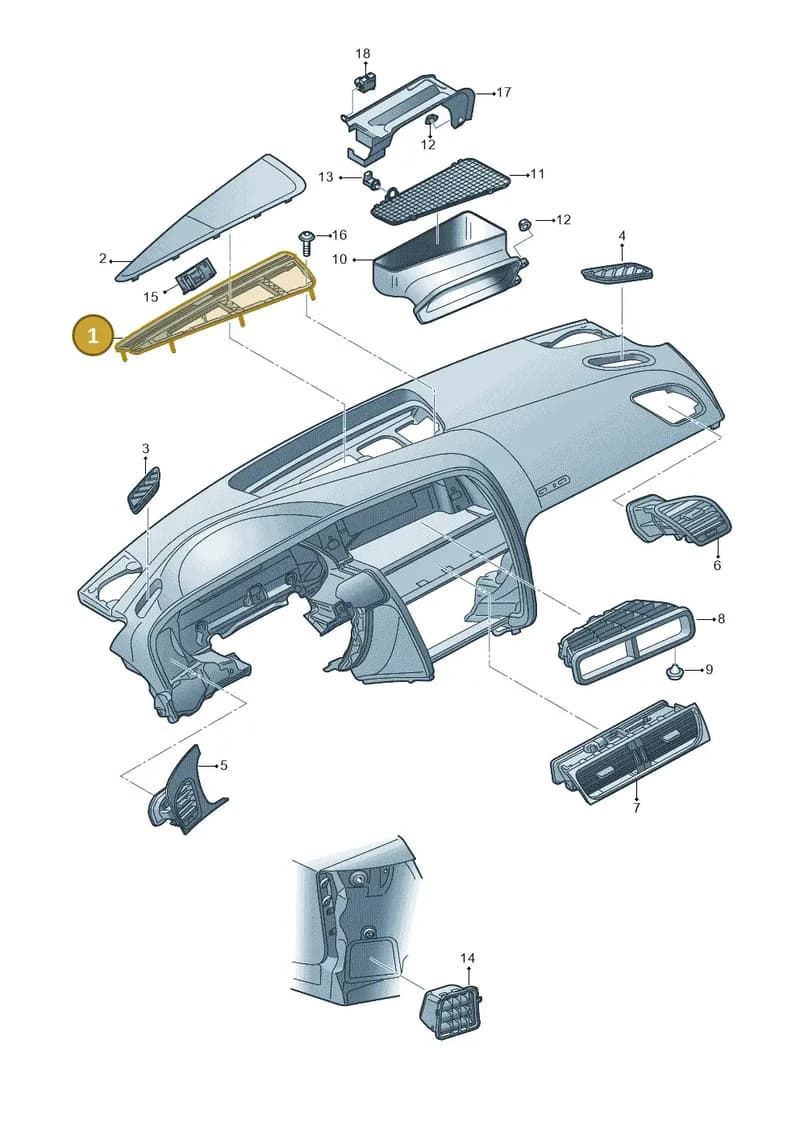 4G8819635FAY2 — Audi A7 Sportback (2010-2015) diagram 620819350, position 1
