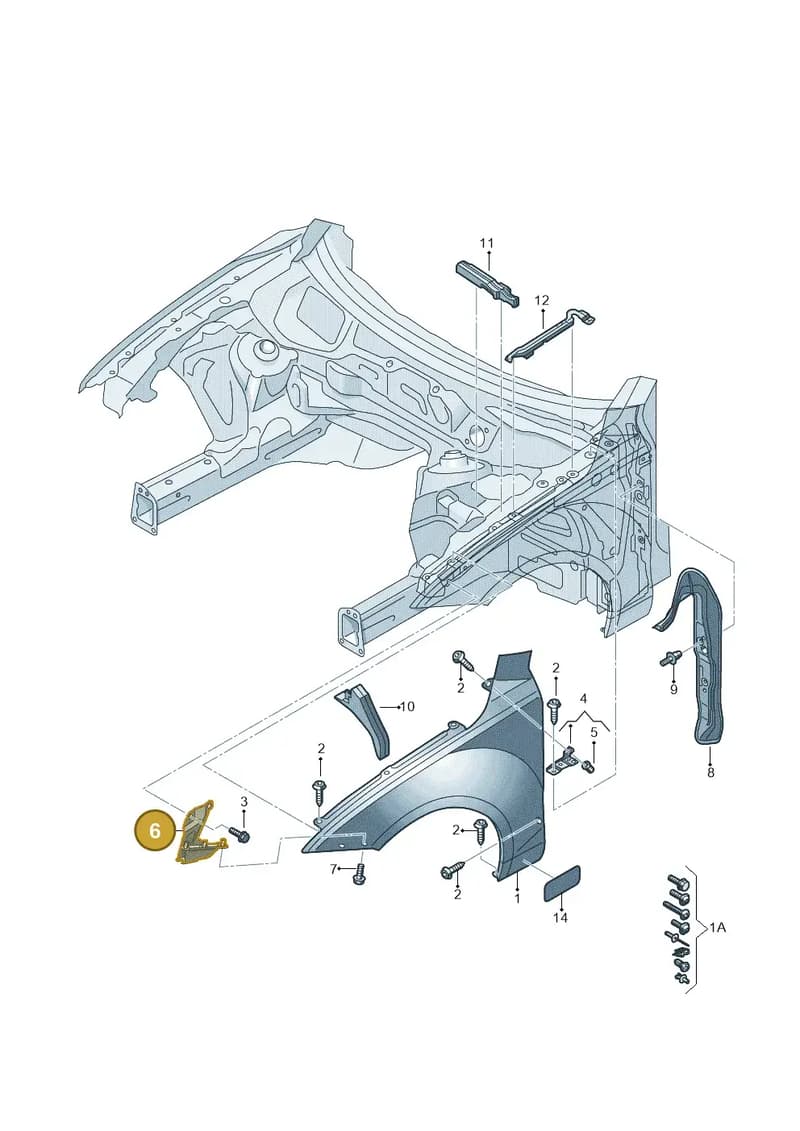 4G8821135D — Audi A7 Sportback (2014-2018) diagram 711821000, position 6