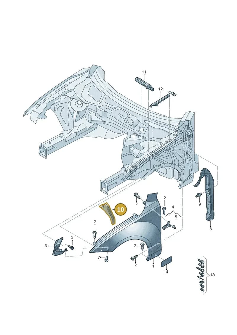 4G8821197 — Audi A7 Sportback (2014-2018) diagram 711821000, position 10