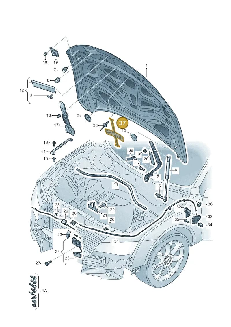 4G8823254 — Audi A7 Sportback (2014-2018) diagram 711823000, position 37