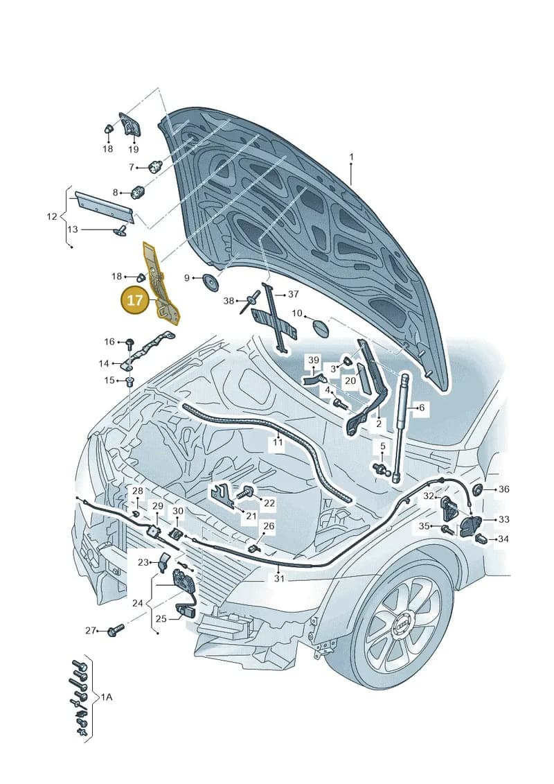 4G8823480C — Audi A7 Sportback (2014-2018) diagram 711823000, position 17