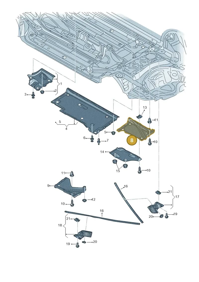 4G8825215C — Audi A7 Sportback (2014-2018) diagram 788825000, position 8