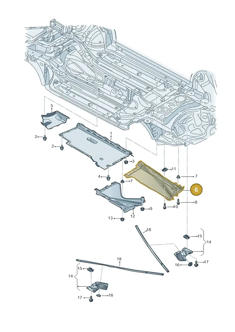 4G8825215D — Audi RS7 Sportback (2013-2018) diagram 765825000, position 6