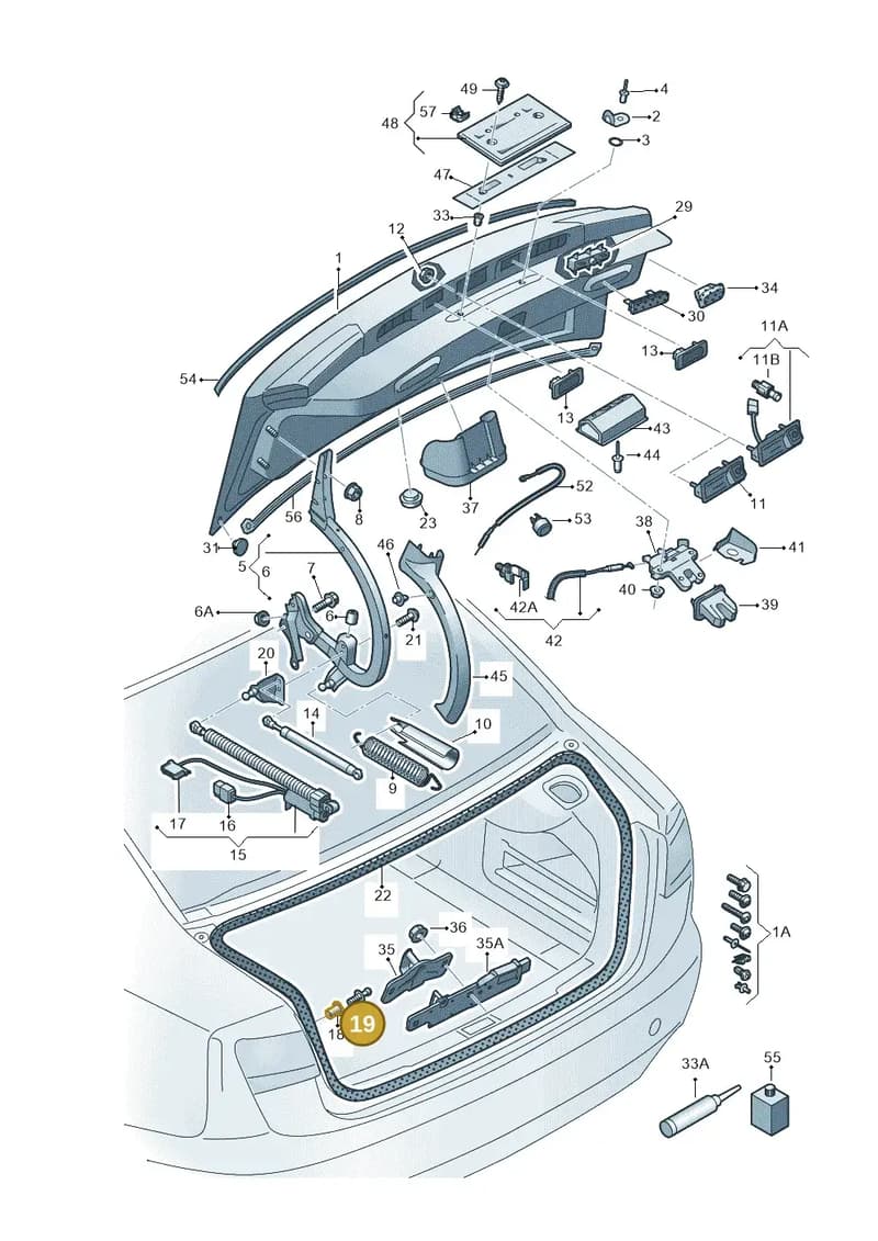 4G8827439F — Audi A6 (2014-2018) diagram 798827000, position 19