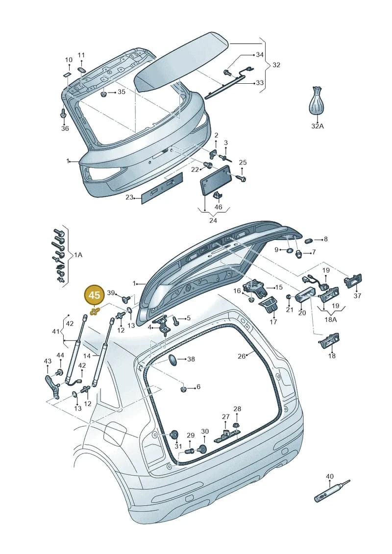 4G8827439F — Audi Q3 (2014-2019) diagram 728827000, position 45