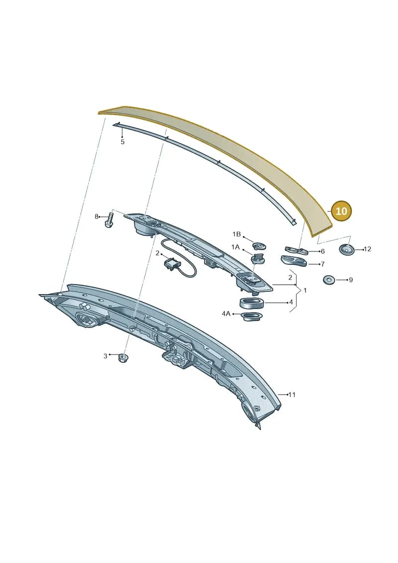 4G8827934B — Audi A7 Sportback (2010-2015) diagram 711827500, position 10