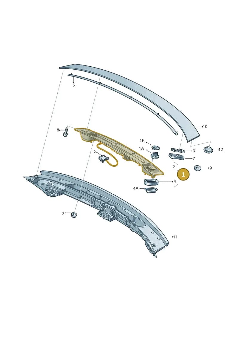 4G8827948G — Audi A7 Sportback (2010-2015) diagram 711827500, position 1