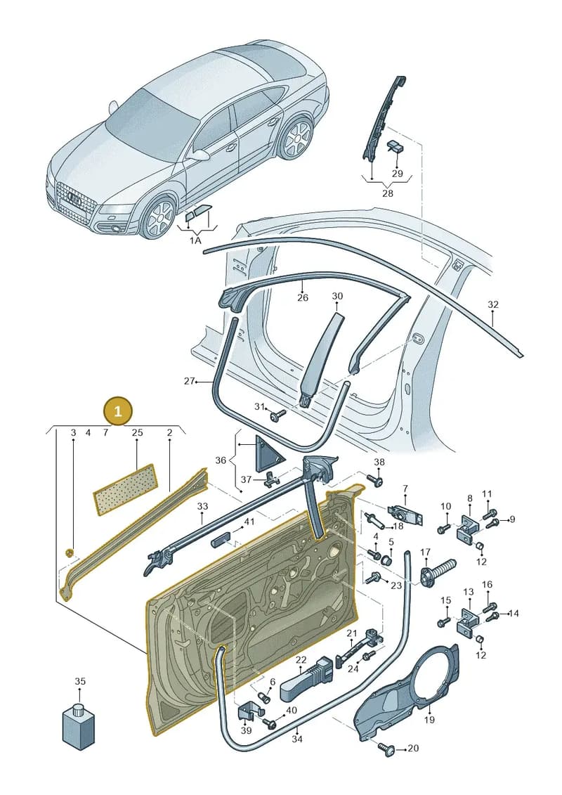 4G8831052A — Audi RS7 Sportback (2013-2018) diagram 765831100, position 1