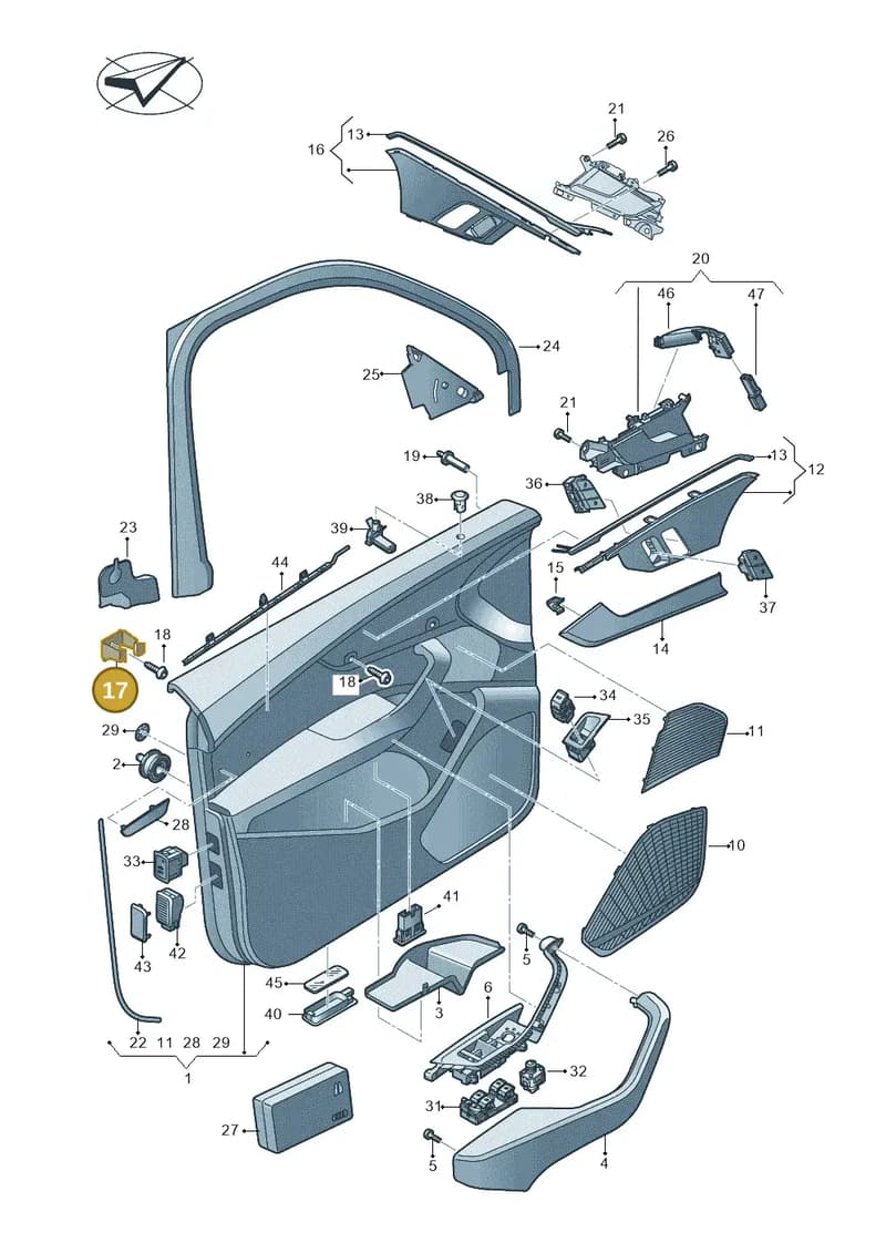 4G8831541A — Audi RS4 Avant (2017-2025) diagram 849867000, position 17