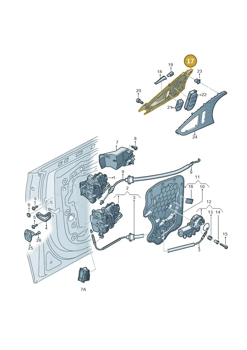 4G8837019A4PK — Audi A7 Sportback (2014-2018) diagram 711837300, position 17