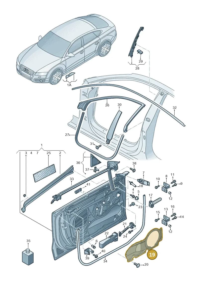 4G8837104B — Audi RS7 Sportback (2013-2018) diagram 765831100, position 19