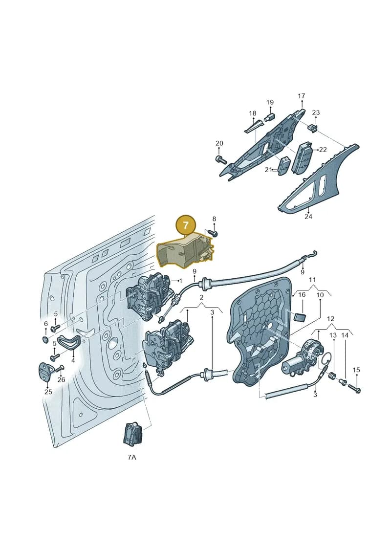 4G8837350 — Audi A7 Sportback (2014-2018) diagram 711837300, position 7