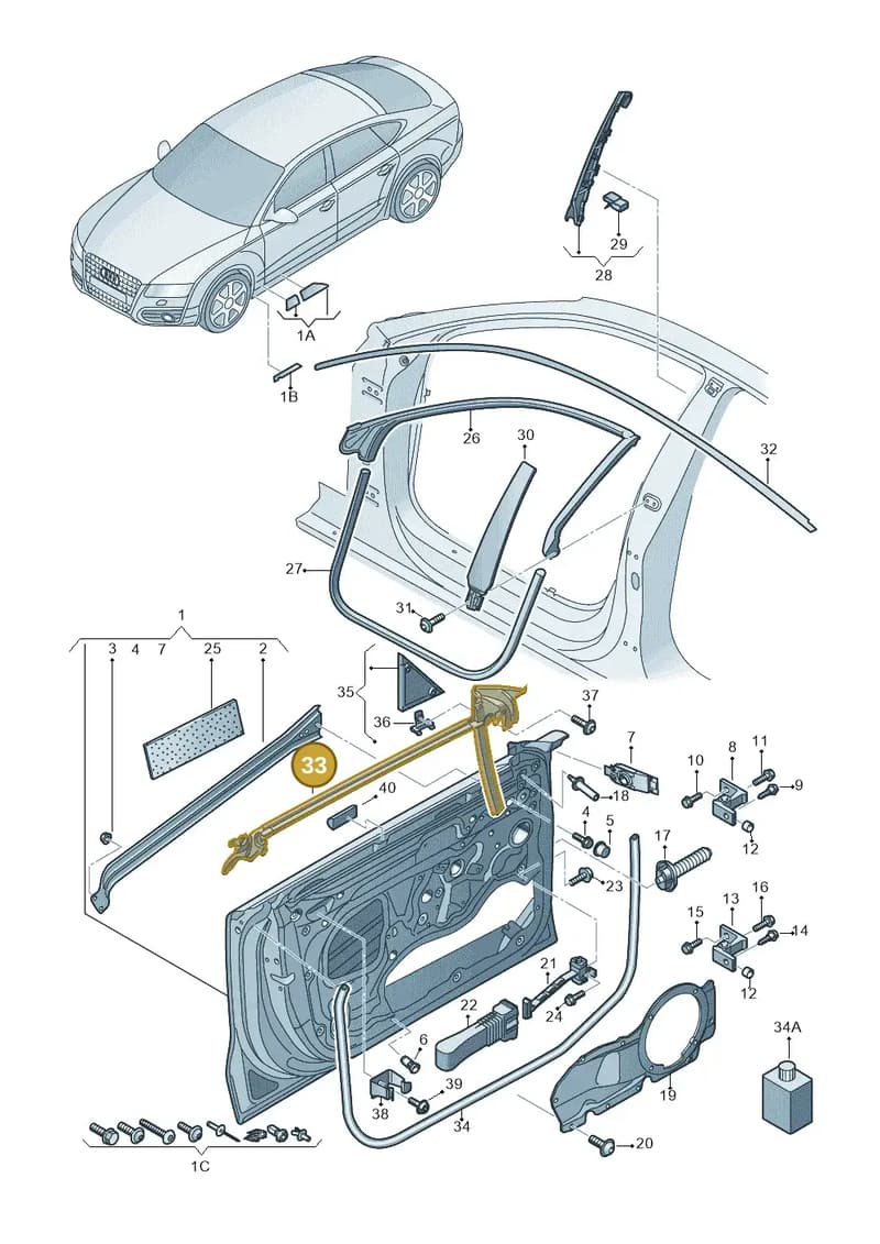 4G8837479L — Audi A7 Sportback (2014-2018) diagram 711831100, position 33
