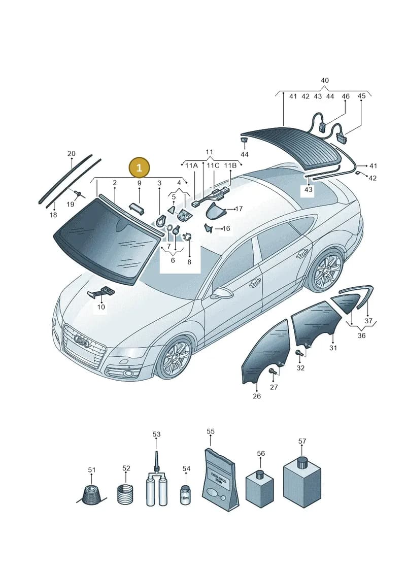 4G8845099GNVB — Audi A7 Sportback (2014-2018) diagram 765845000, position 1