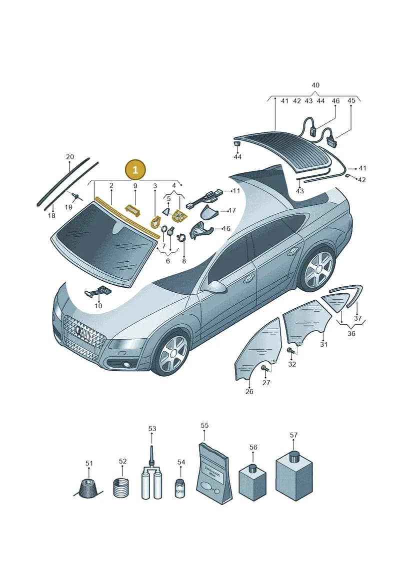 4G8845099LNVB — Audi A7 Sportback (2010-2015) diagram 711845000, position 1
