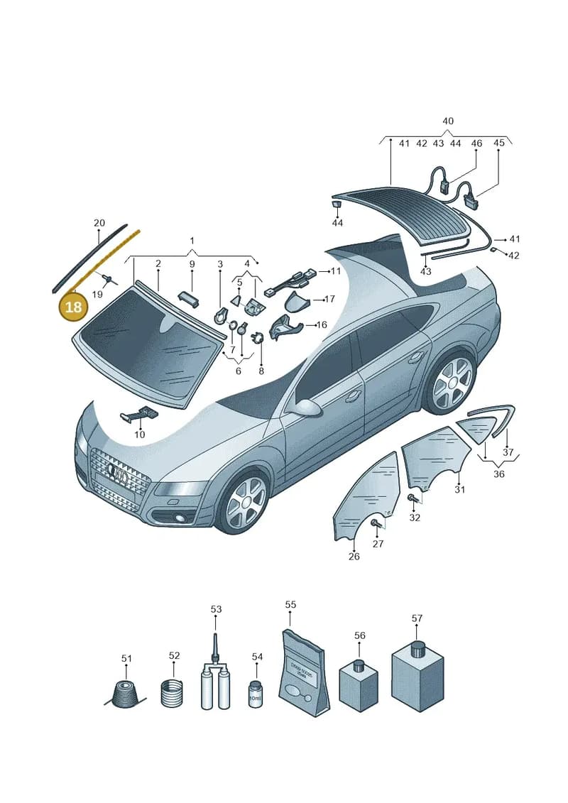 4G8845453 — Audi A7 Sportback (2010-2015) diagram 711845000, position 18