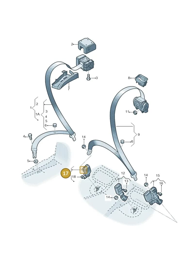 4G8857739A9B9 — Audi A6 (2014-2018) diagram 758857700, position 17