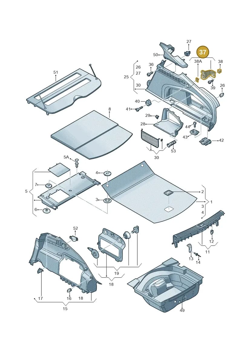 4G8867735 — Audi A7 Sportback (2014-2018) diagram 711863900, position 37