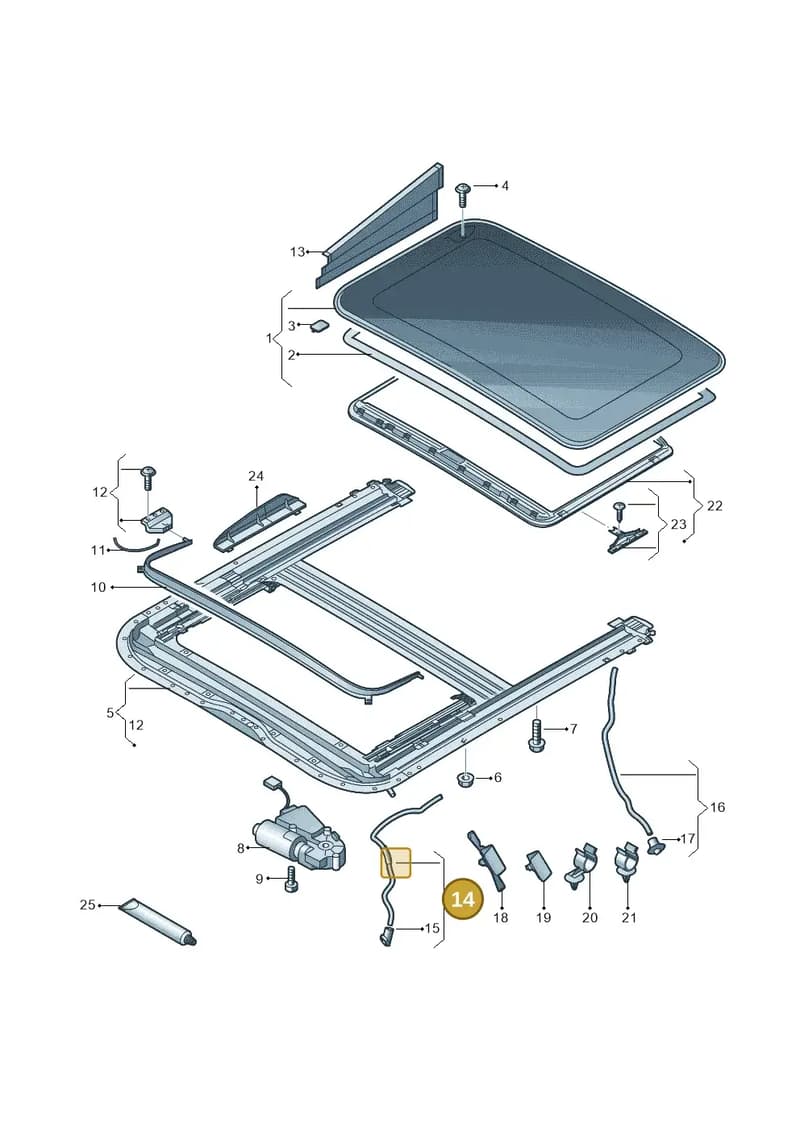 4G8877201A — Audi RS7 Sportback (2013-2018) diagram 765877000, position 14