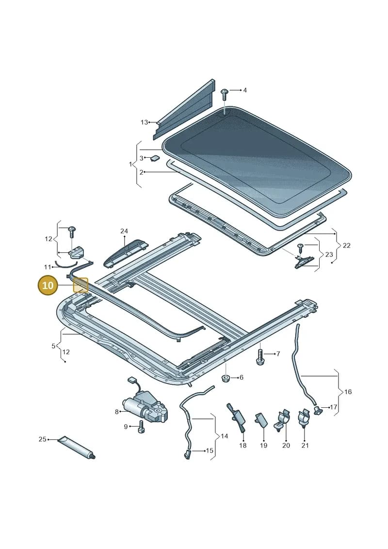 4G8877651 — Audi RS7 Sportback (2013-2018) diagram 765877000, position 10