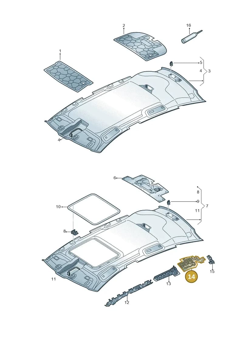 4G8880673 — Audi RS7 Sportback (2013-2018) diagram 765867550, position 14